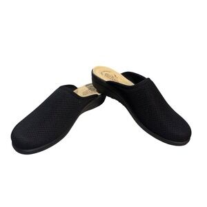 Fly Flot Black Italian Mesh Anatomic Clogs 9